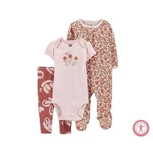 CARTER'S - BABY GIRL 3 PK SET PINK FLORAL